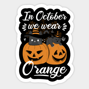 In October We Wear Orange Sticker